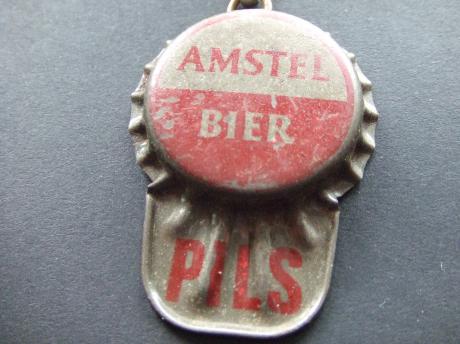 Amstel bier pils bierdop oude sleutelhanger